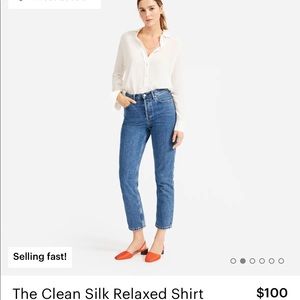 Everlane clean silk shirt